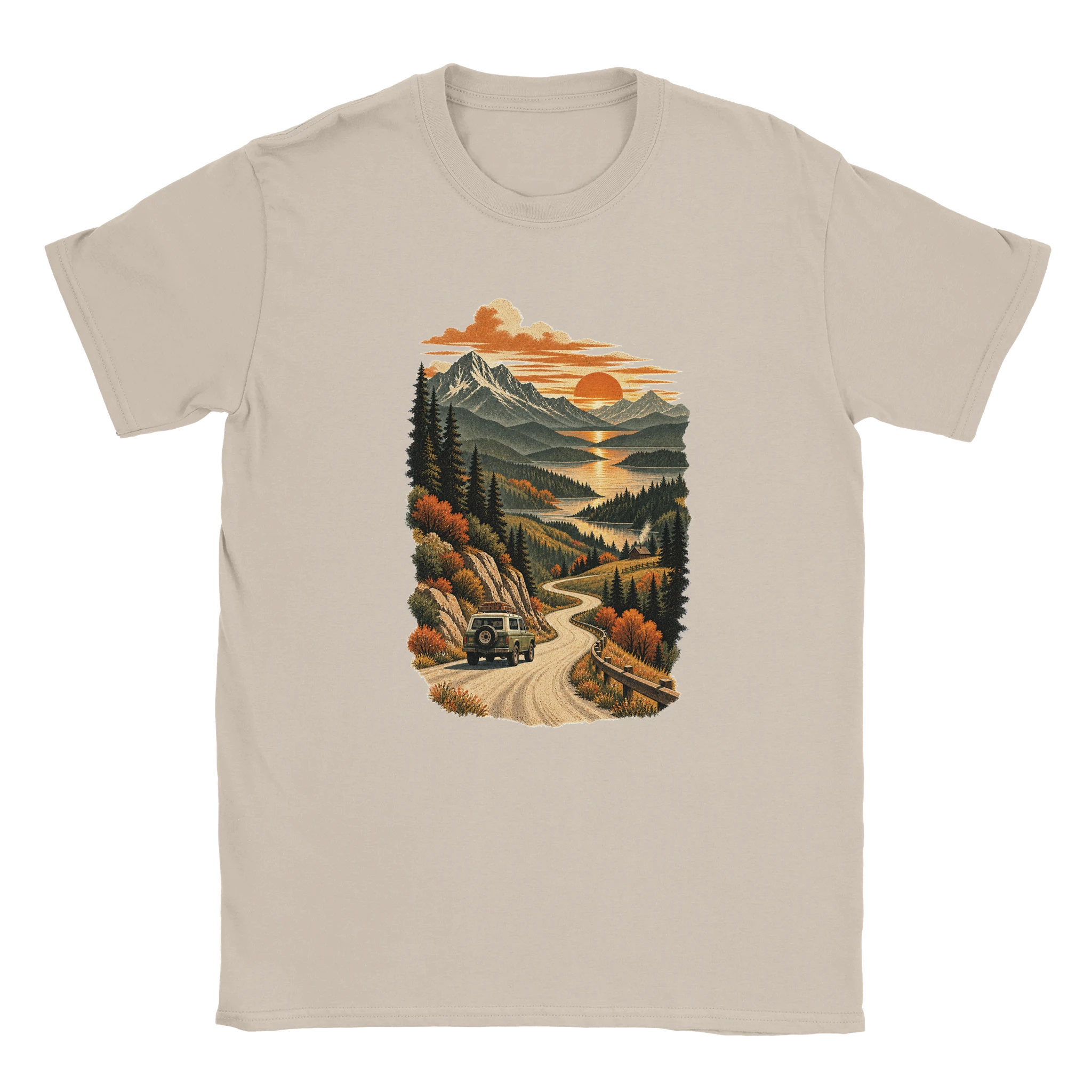 Additional Gelato product mockup for The Long Way Home Sand Gildan 64000 T-shirt